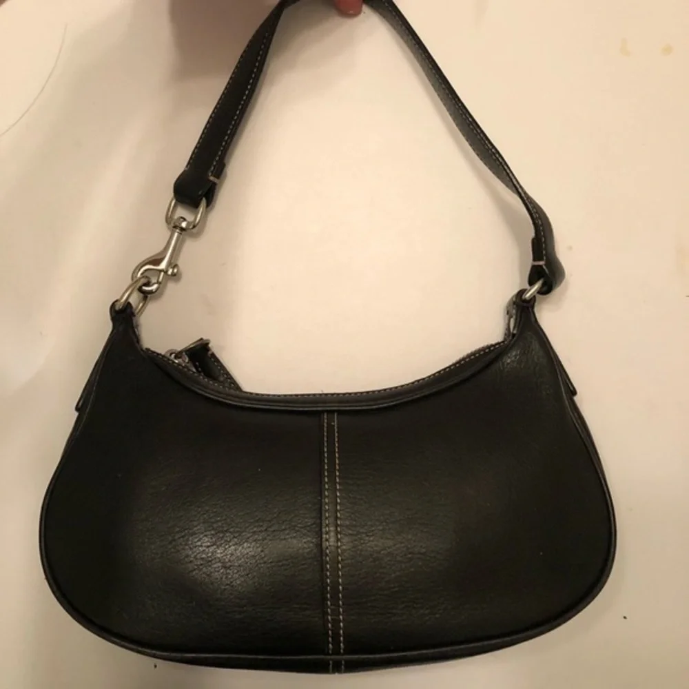 Coach vintage y2k black leather mini hobo shoulder bag - Picture 5 of 11